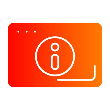 Beyaz arkaplanda ünlem işareti simgesi olan beyaz çizgi bilgisayar monitörü. Uyarı mesajı işareti. turuncu kare düğme. vektör illüstrasyonu