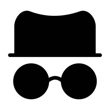 güneş gözlüğü ve şapka simgesi, vektör illüstrasyonu