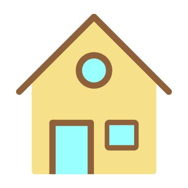 ev renkli vektör simgesi