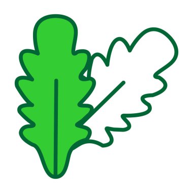 Yaprak ikonu vektör illüstrasyonu