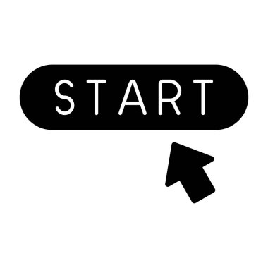 simge vektör illüstrasyonunu başlat ve başlat