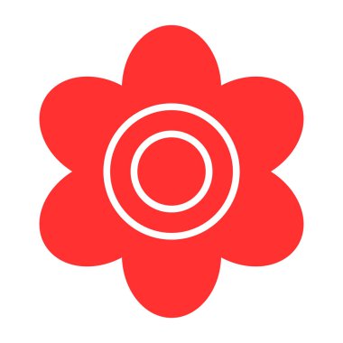 Beyaz arkaplanda çiçek vektör illüstrasyonu