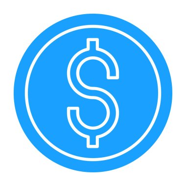 Dolar. Web simgesi basit illüstrasyon