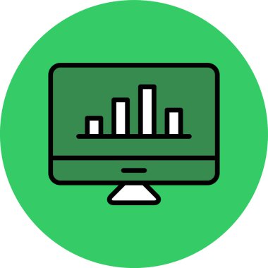 Analizler. Web simgesi basit illüstrasyon