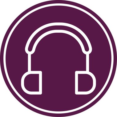 Kulaklık. Web simgesi basit illüstrasyon