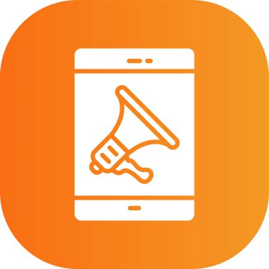 Mobil simgenin vektör illüstrasyonu