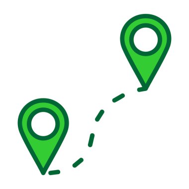 konum belirleyici renk simgesi vektörü. Yer belirleyici işareti. izole edilmiş sembol çizimi