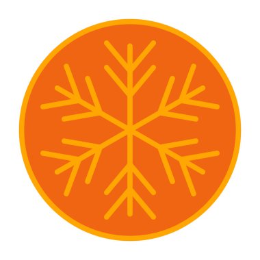 kar Tanesi simgesi vektör çizimi