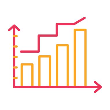 Bar Grafiği. Web simgesi basit illüstrasyon