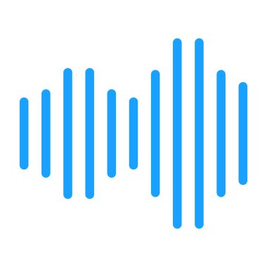ses dalgası simgesi. Web için müzik dalgası vektör simgelerinin basit çizimi