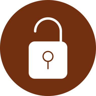 Bir kilit simgesinin vektör illüstrasyonu