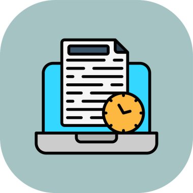 Zaman yönetimi ile ilgili simgeler vektör illüstrasyon grafik tasarımlı saat