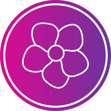 Modern çiçek simgesinin vektör illüstrasyonu