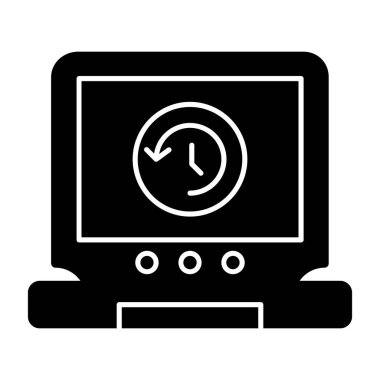 Geçmiş web simgesi, vektör illüstrasyonu