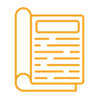 Kağıt simgesi vektör illüstrasyonlu belge