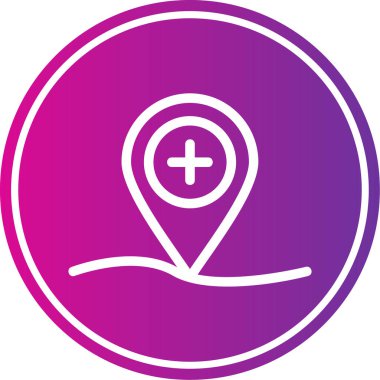 harita pin ikonu vektör illüstrasyonu