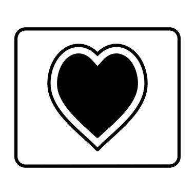 Kalp ikonu vektör illüstrasyonu