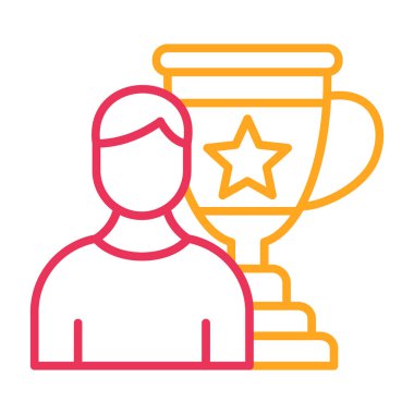 Kupa. Web simgesi basit illüstrasyon