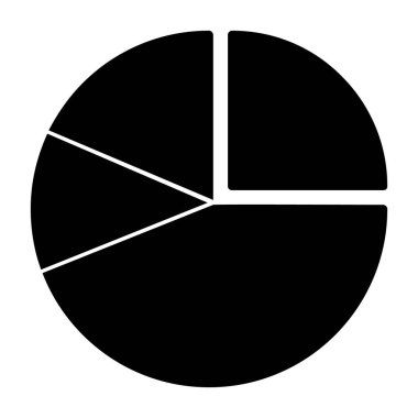 Pasta çizelgesi diyagramı simgesi sağlam biçimdedir