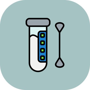 Test tüpü. Web simgesi basit illüstrasyon
