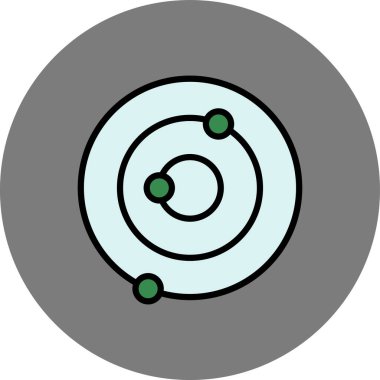 atom. Web simgesi basit illüstrasyon