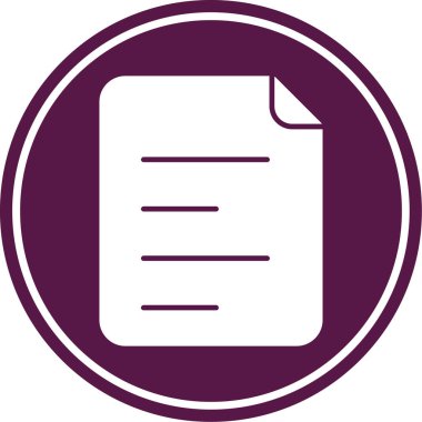 Belge. Web simgesi basit illüstrasyon