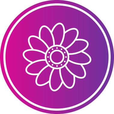 güzel çiçek sembolü vektör simgesi