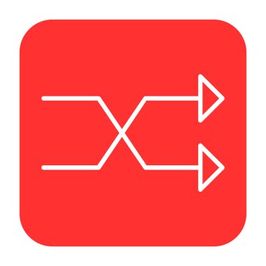 Exchange oklar düz kare vektör simgesi