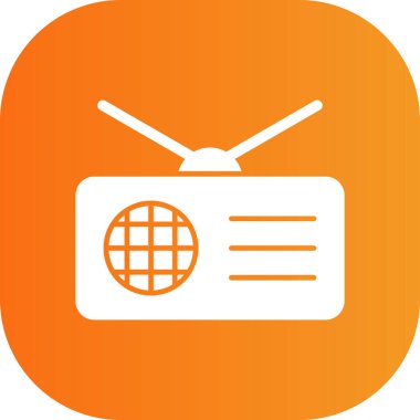 Vektör TV simgesi illüstrasyonu