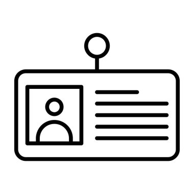 kimlik kartı vektör simgesi