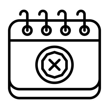 Takvim simgesi vektör illüstrasyonu
