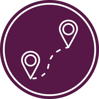 Modern harita simgesinin vektör illüstrasyonu