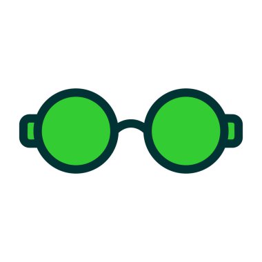 Gözlükler Doldurulmuş Vektör Simgesi Tasarımı