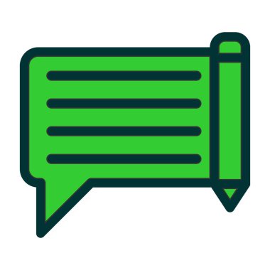 Sohbet simgesi vektör illüstrasyonu