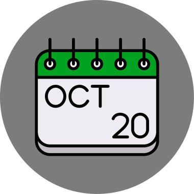 Takvim simgesinin vektör illüstrasyonu