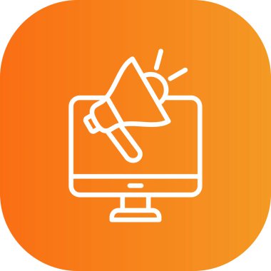 bilgisayar izleme simgesi, vektör illüstrasyonu