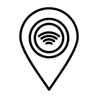 konum simgesi. Beyaz arkaplanda izole edilmiş web tasarımı için konum vektörü simgesi