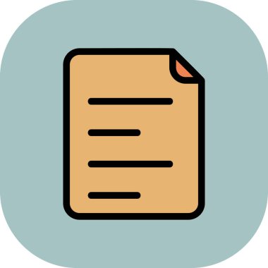 Vektör Belgesi düz simgesi