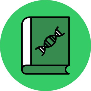 vektör DNA ikonu, vektör illüstrasyonu