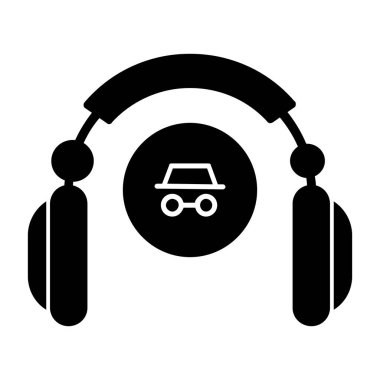 beyaz arkaplan illüstrasyonunda araba servisi simgesi siyah vektör simgesi