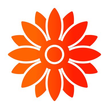 Çiçek simgesinin vektör illüstrasyonu