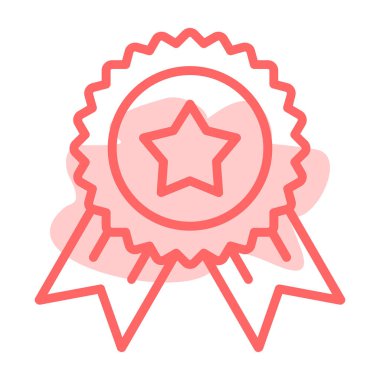 rozet vektörü ince çizgi simgesi