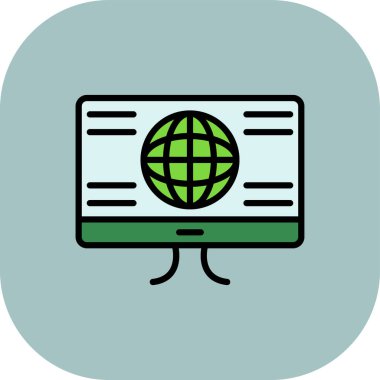 Web simgesi, vektör illüstrasyonu