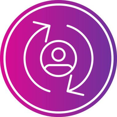 Benzersiz dairesel vektör simgesi