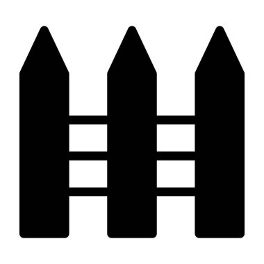 Çit ve çit simgesinin vektör çizimi. Stok için çit ve çit vektör simgesi.