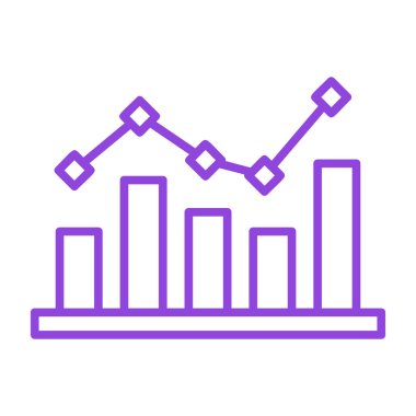 çubuk grafik. Web simgesi vektör illüstrasyonu