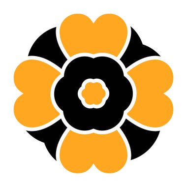 çiçek dekoratif izole simge vektör çizim tasarım