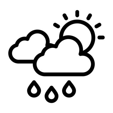 Yağmur bulutu simgesi, özet biçimi