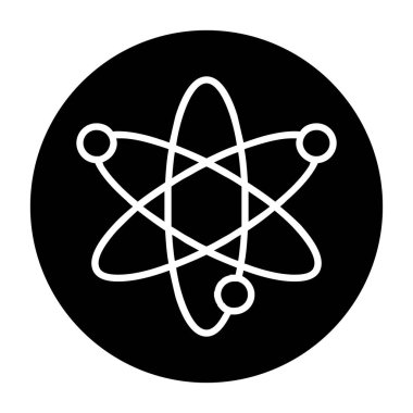 Moda biçimi izole edilmiş arkaplanda atom simgesi