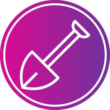 Kürek simgesinin vektör illüstrasyonu